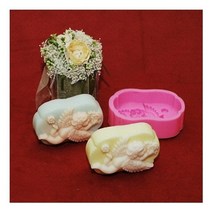 [허니솝] 실리콘몰드 1구 모음 (비누만들기재료 화장품만들기재료), M38 꽃을든아기천사 실리콘몰드 (110g)