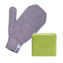 밀리노 천연인견 항균 때장갑 때비누, 때장갑 1세트+때비누 1개, 1세트