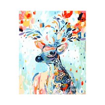 울트라패션 명화그리기 DIY 유화그리기 그림그리기 세트 취미 생일선물, G_그래픽아트_05컬러풀사슴