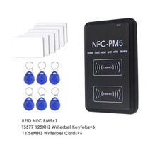 rfid복사기 rfid태그 NFC PM5 IC/ID 듀얼 주파수 복사기 125KHZ 13.56MHZ RFID 리더기 풀 라이터 디코딩 기능 카드, [03] Writer 12keys