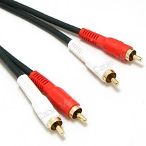 케이블마트 국산 고급형 오디오케이블 젠더 XLR TRS RCA 앰프 믹서기 마이크선, 3m, HA02 2RCA 고급