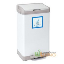 스틸분리휴지통100L 일반 화이트칼라 450x320x800, 상세설명 참조, 플라스틱류