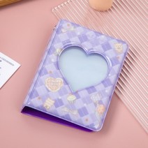 콜북 콜렉트 점보 1단 2단 포카 북 포켓 러브 하트 할로우 만화 어 돌 책 앨범, c11