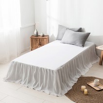 [러빙랩] 마론 스커트 침대커버 매트리스커버 SS 120x200cm, 색상:진그레이