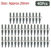 요비선 전동 리드 접지선 리드잉어 낚시 액세서리 헤비 듀티 리드 클립 실리카 젤 끝 고정 라인 물고기, 01 40pcs