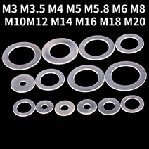 10-100pcs m3-m20 투명 나일론 일반 와셔 플라스틱 평면 와셔 투명 절연 평면 와셔 투명 플라스틱 가스켓, m20x30x1, 100개