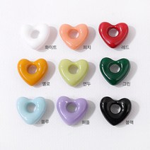 [4926-02]아크릴팬던트(레진도넛하트) 14x13mm [1개]