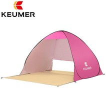 에어텐트 keumer 2020 자동 포장 가능 캠핑 텐트 uv 보호 팝업 비치 텐트, 협력사, 로즈 핑크 텐트