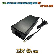 12V 4A YAMAKASI 야마카시 2414 LED모니터 호환 48w 국산 어댑터, 1개, 어댑터 + 3구각 파워코드 1.8M