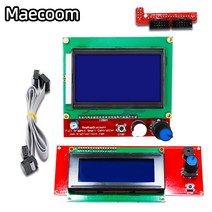 3D 프린터 소모품 부품 lcd12864 제어판 lcd 2004 디스플레이 화면 3d 회로 보드 스마트 컨트롤러 램프 1.4 + 스위치 보드 + lcd 케이블, 12864