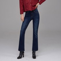 클로니아 위빙기모 허리스판 데미지 진청워싱 부츠컷진 EM9W12