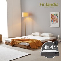 핀란디아 엘렌 무헤드 저상평상형침대Q+드림온21매트리스Q, 단품