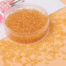 5PCS 초프리미엄 투명구이 에나멜 비즈 핸드메이드 DIY 비즈 팔찌 헤어비녀 태슬 귀걸이 액세서리 재료 비드, 누른빛이다 담황색이다, 2MM10g/가방약660개