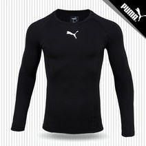 푸마 긴팔티 운동복 리가 베이스레이어 LS 티 검정