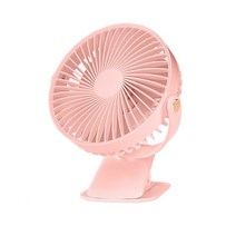 Yumico 탁상용 클립형 선풍기 저소음 무선 4000MAH 타이밍 기능, 핑크