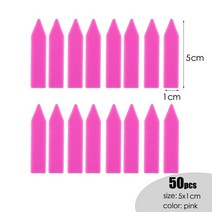 꽃집 카페 공원 명패 MUCIAKIE 50PCS 5x1cm 즙이 많은 꽃 식물 마커 핀, 5x1cm 핑크 50pcs