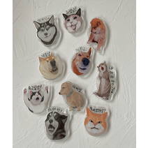 프린팅 캣독 아크릴 그립톡 10종 기획전, 옵션1 시바견(문구x), 옵션10 똑바로안하냥