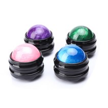 회전롤러볼 롤링마사지볼 핸드마사지볼 롤링지압볼 목 종아리 어깨맛사지볼, 1개, 색상랜덤