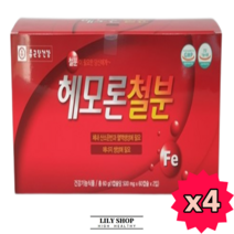 헴철함유 철분영양제 릴리샵 임산부필수 철분제 수유부 식약처인증, 8개, 60정