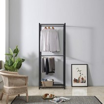 배송비무료 DIY 조립식 철재 드레스룸 행거800(2컬러) 코너 선반 서랍 옷방, 화이트