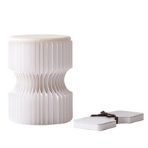 종이가구 종이의자 접이식 인테리어 의자 긴의자 아코디언 감성의자 종이가구 종이의자 접이식 인테리어 의자 긴의자 아코디언 감성의자 홈 장식 거실 가구 바종이 의자 종이가구 친환경, 흰색 28cm 높이