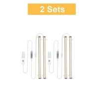 식물 타이머용 피토램프 Led 성장 조명 스트립 풀 스펙트럼 수경 키트 실내 바 2 개 4 6 8, [08] 2 Sets, [02] US, 08 2 Sets_02 US