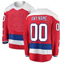 하키복 반티 아이스하키복맞춤형 저지 미국 워스턴 저지 귀하의 이름 귀하의 번호 스티치 문자 숫자 스포츠 스웨터 s-xxxl, 세 번째 빨간색, 5xl