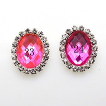 똑딱이 단추 펀치 세트 ZMASEY 금속 단추 10 개/대 20mm * 타원형 Flatback 모조 다이아몬드 결혼식 안내장, 13 13