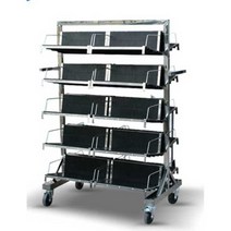 택배 박스 수납함 이동식 박스보관함 포장재 수납선반, 프레임 + 걸이바구니 8개(탈착식 버전)