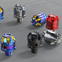 백미러어댑터 홀캡 어댑터볼트 백미러홀커버 CNC알루미늄, 버닝블루, 8볼트(정)