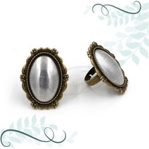 토이앤스티치/자수용 반제품 꽃리스 타원 반지 프랑스자수 퀼트-DIY, CF111 - 꽃리스 타원 반지