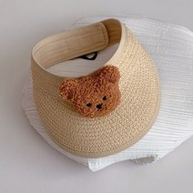 베스더스 유아 아기 여름 곰돌이 썬캡 남아 여아 물놀이 수영장 돌돌이 밀짚 썬햇