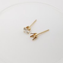 14K 골드필드 4프롱 난집 귀걸이 DIY 부자재 재료