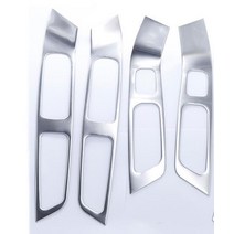 볼보 XC60 스테인레스 스틸 내부 도어 팔걸이 창문 리프트 버튼 인테리어 트림 7pcs/4pcs 자동차 스타일링, 02 4PCS