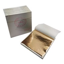 공예용 금박종이 금박지 은박지 핑크 로즈 레드 동박지 디자인 슬라임재료 슬라임만들기, 8.5 × 8 cm 샴페인 금박 약 100 장