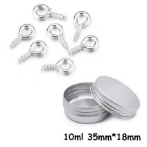 200 개/상자 눈 나사 금속 나사 눈 핀 구멍 작은 눈 DIY 보석 만들기 구슬 매력 커넥터 코르크 탑 병, Silver color_4x8mm