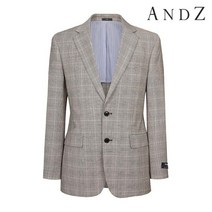 앤드지 95사이즈 베이지 스트레치 체크 자켓