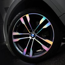 (모스트픽) BMW X6 F16 20인치 휠마스크 휠스티커 카본 홀로그램 보호 가드 시트지 악세사리 익스테리어 튜닝 용품, 20인치_무광카본블랙