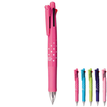 제브라 클립온 멀티 D 4색(0.7mm)+샤프(0.5mm) CLIP-ON MULTI D B4SA1 도트, CLO MULTI D 4&1 핑크D(PD)x1개