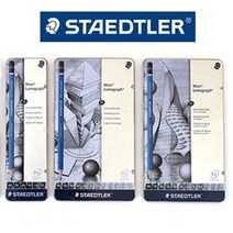 스테들러 Mars Lumograph 마스루모그라프 연필세트 / 소묘 스케치 드로잉, 12본틴케이스(100G12)