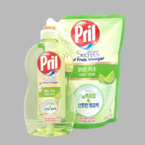 순한 주방 1종 세제 기름기 제거 본품 리필 대용량, 일상담은집 프릴 맑은식초 라임향리필1000ml