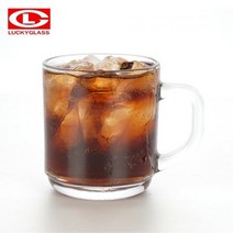 기타 손잡이 유리컵 물컵 머그컵 카페 유리컵 300ml 6P세트, 단품, 단품