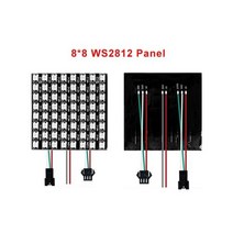 led 스크린 간판 DC5V WS2812B 8*8 16*16 8*32 유연한 패널 픽셀 매트릭스 5050 RGB 개별적으로 다룰 수 있는 3 핀 Luces Led 디지털 모듈, CHINA, 8x8 Screen