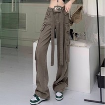 나루니 포켓카고팬츠 포켓카고바지 캐주얼바지 스트릿패션 댄서팬츠 여성바지 일자핏