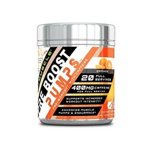 놀라운 근육 프리 부스트 펌프스 20인분 오렌지 맛 카페인이 함유 운동 전 펌프와 지구력