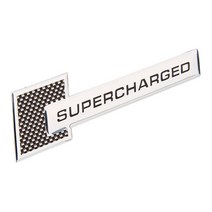 SUPERCHARGED 아우디 엠블럼 차량용 휀다 트렁크 알루미늄 금속 스티커, 카본 실버, 1개
