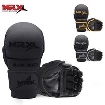 MRX MMA 전문 보호 격투기 글러브s 7 OZ Muay Thai 트레이닝 Kickboxing 펀칭 스파링 스포츠 케이지 Fighting Combat 글러브 복싱 미트 블랙 LX, 216734 L-XL
