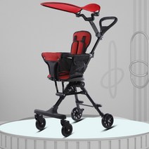 아이카랜드 미니어처 초경양 유모카 베이비는 가볍고 스쿠버신기 기내사이즈 가볍게 접을 수 있고 1세 3세 유모차, 15전용 레드 쿠션 + 어닝 + 베개