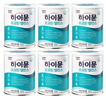 산양유 분말 프로틴 밸런스 단백질 쉐이크 하이뮨 304g, 6통