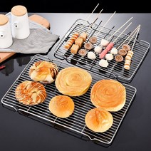 베이킹 도구 제작 재료 케익 쿠키틀 홈 빵틀 실리콘 머핀 스테인레스 스틸 와이어 그리드 케이크 냉각 랙 트레이 선반 빵 비스킷 식품 팬 메쉬 홀더 배수 스탠드 액세서리, 39x29x1.5cm
